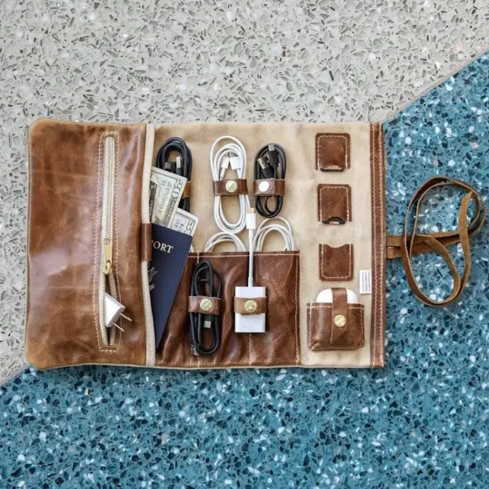 Lifetime Leather and Canvas Tech Roll